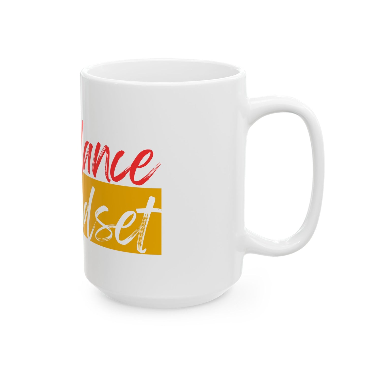 Abundance Mindset Ceramic Mug - Red & Gold (11oz, 15oz)