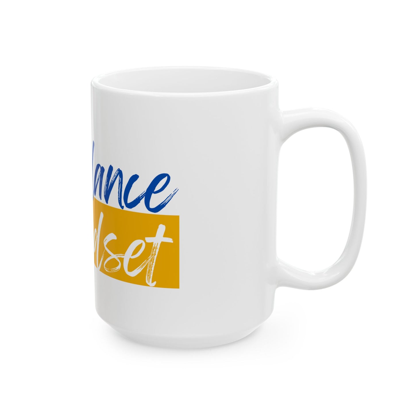 Adundance Mindset Ceramic Mug - Blue & Gold (11oz, 15oz)