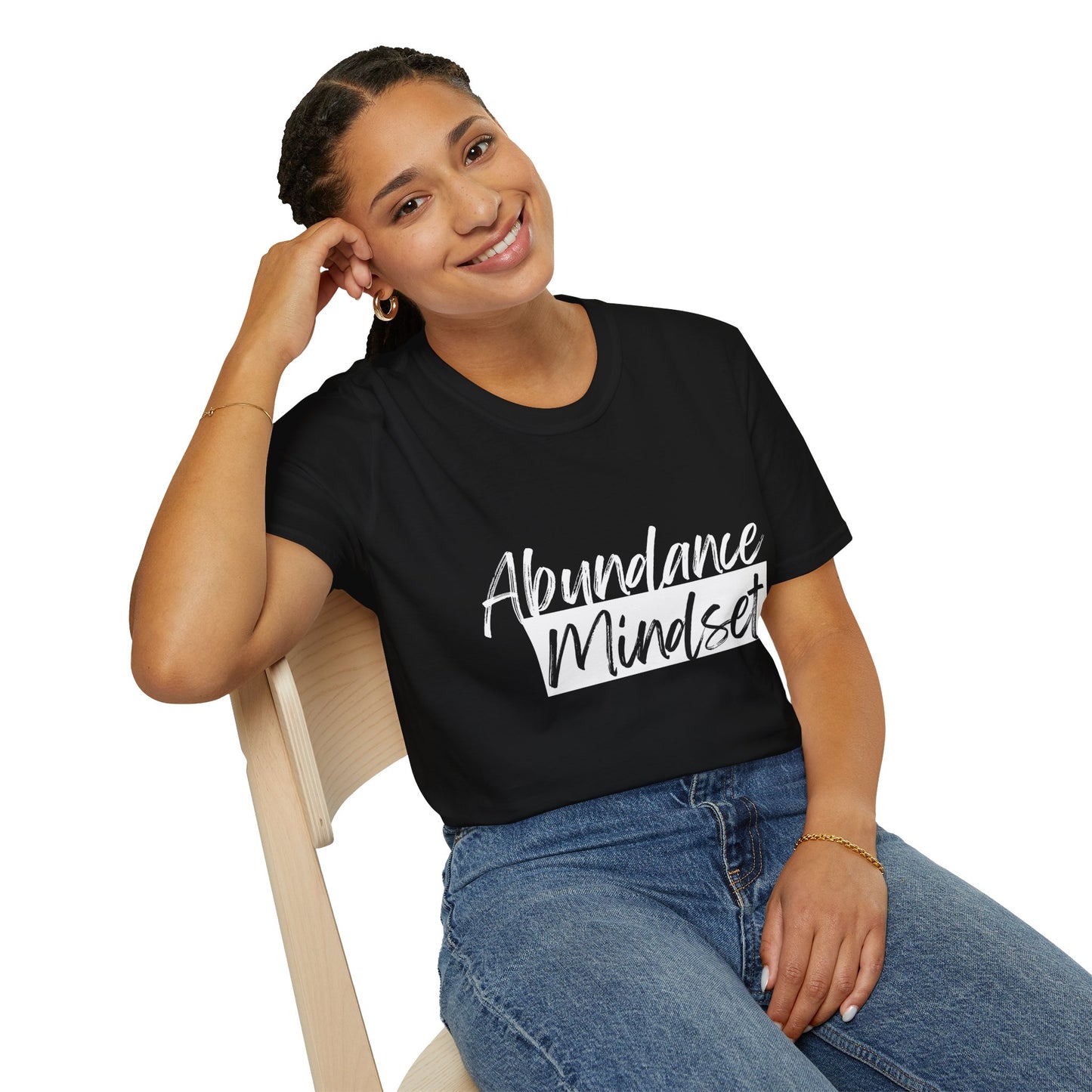 Abundance Mindset T-Shirt - Black & White
