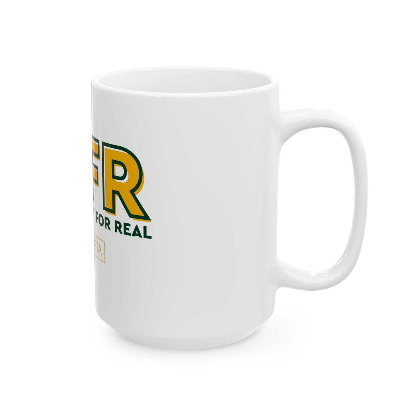 Budgetnista Ceramic Quote Mug - Be Financially For Real - Gold (11oz, 15oz)