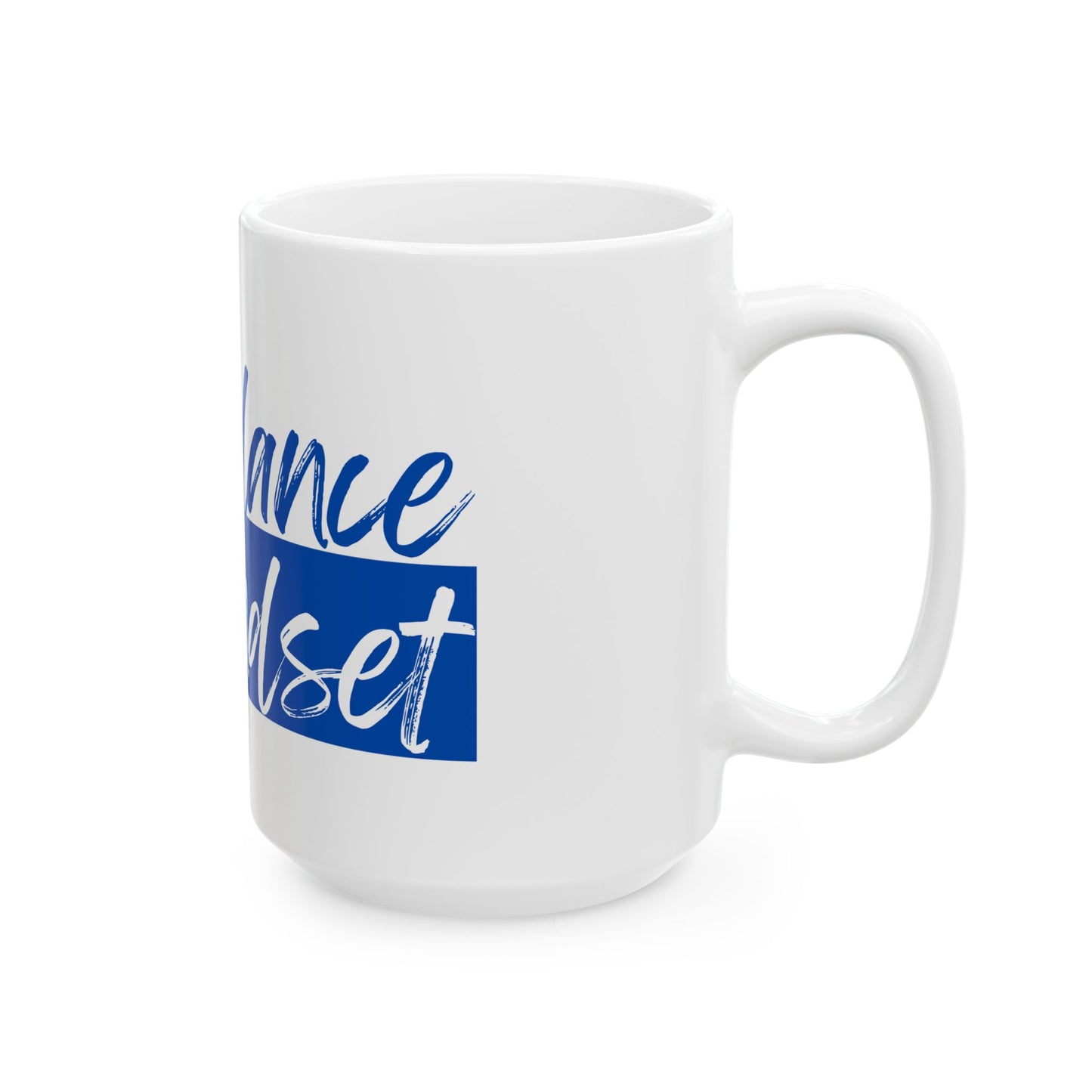 Abundance Mindset Ceramic Mug - Blue & White (11oz, 15oz)