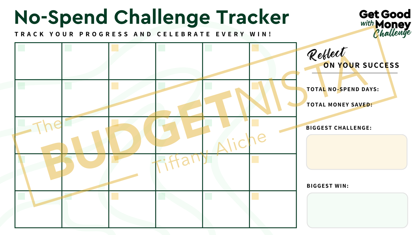 No-Spend Challenge Tracker (Printable)