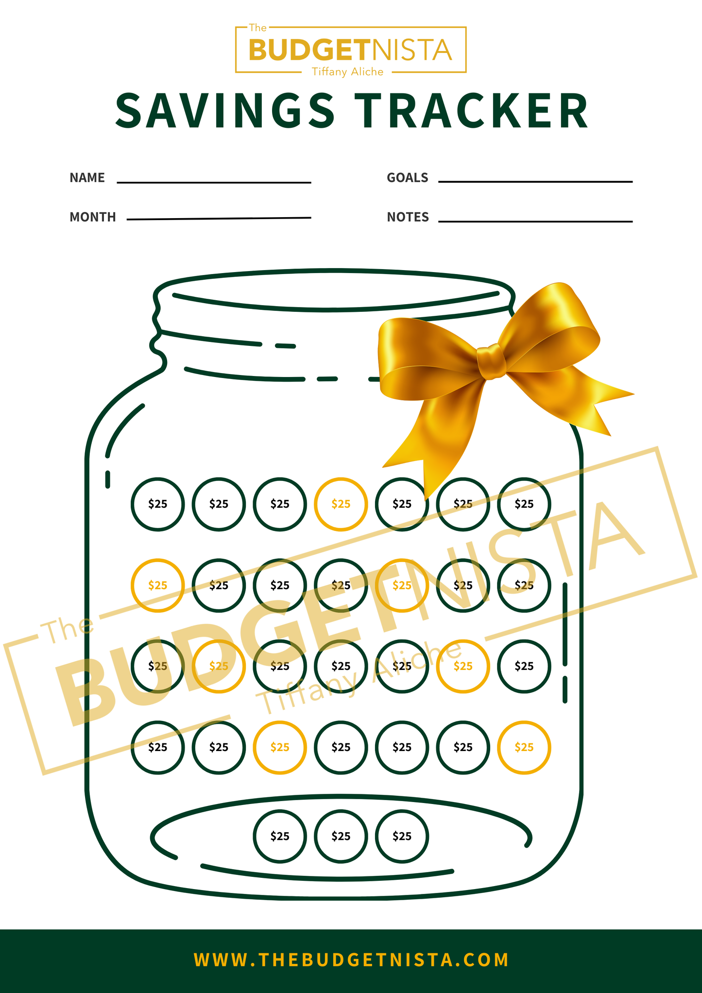 Emergency Fund Jar (Printable)